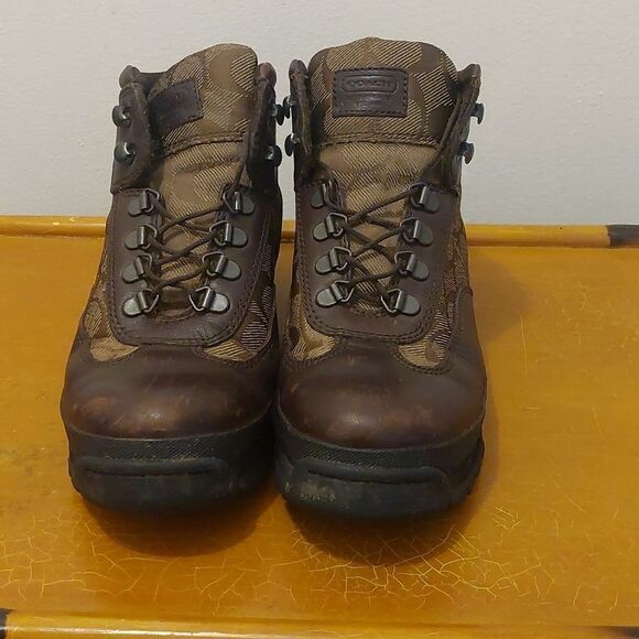 Vintage Coach Hannah Brown Leather Boots - Picture 1 of 7